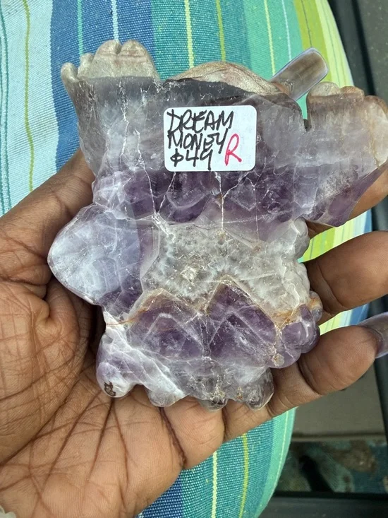 Dream Amethyst Crystal Money Toad 12 oz - Picture 7 of 11